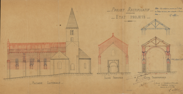 Plan de l'église de La Chapelle-sous-Brancion
